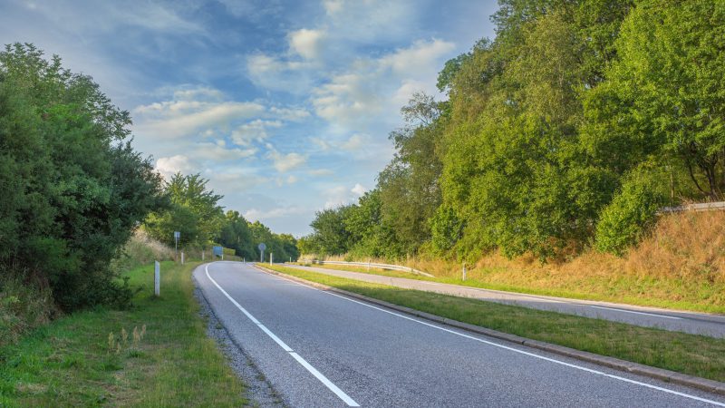 The countryside road in st albert
